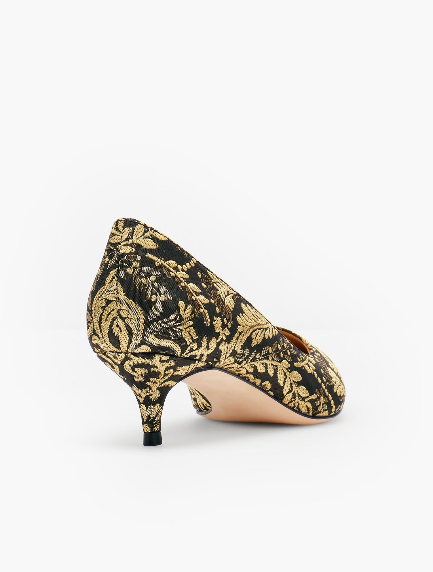 Sylvie Kitten Heel Pumps - Floral Jacquard | Talbots