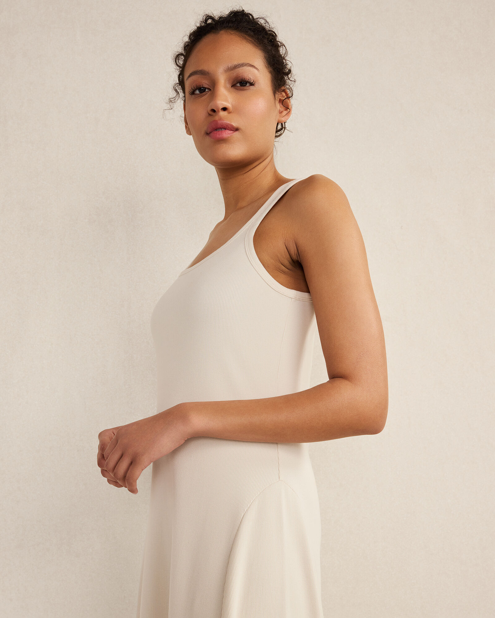 open lace back dress Organic Cotton Ribbed Dress main image 0