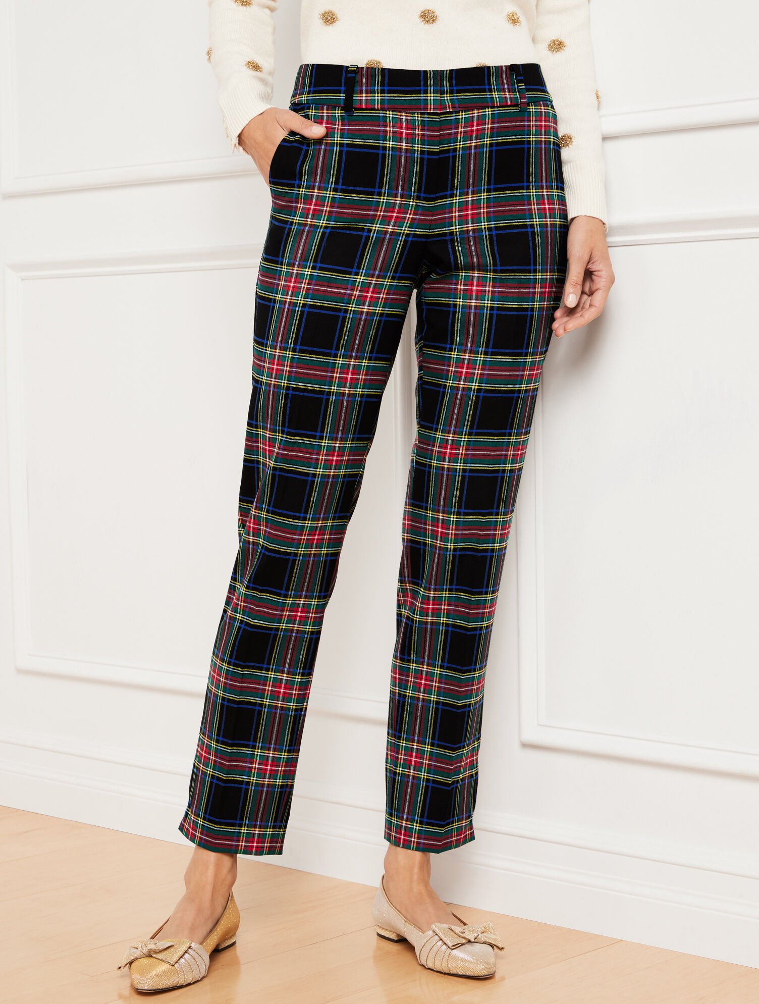 Talbots Hampshire Ankle Pants - Fresh Houndstooth