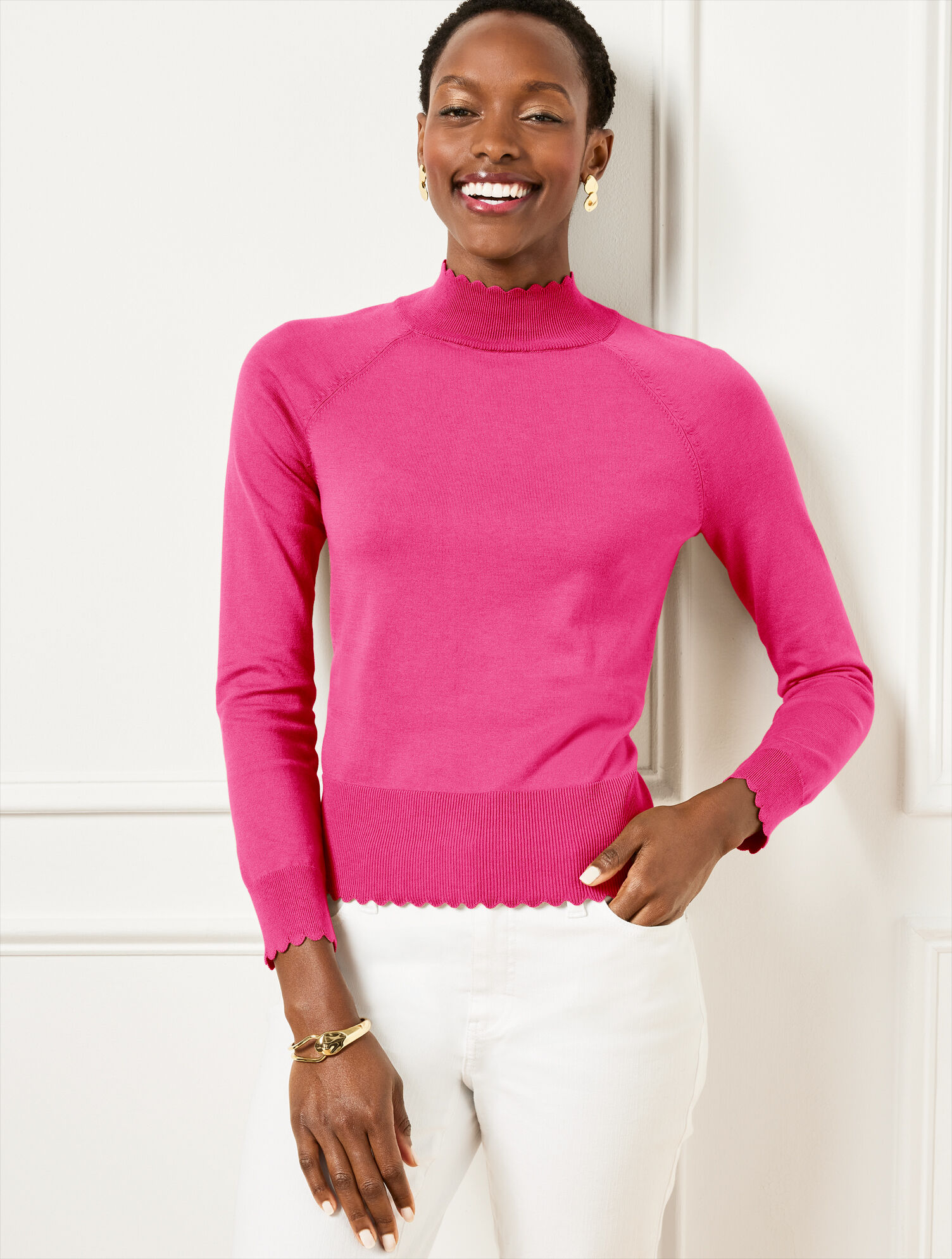 Scallop Ombre Wool Sweater