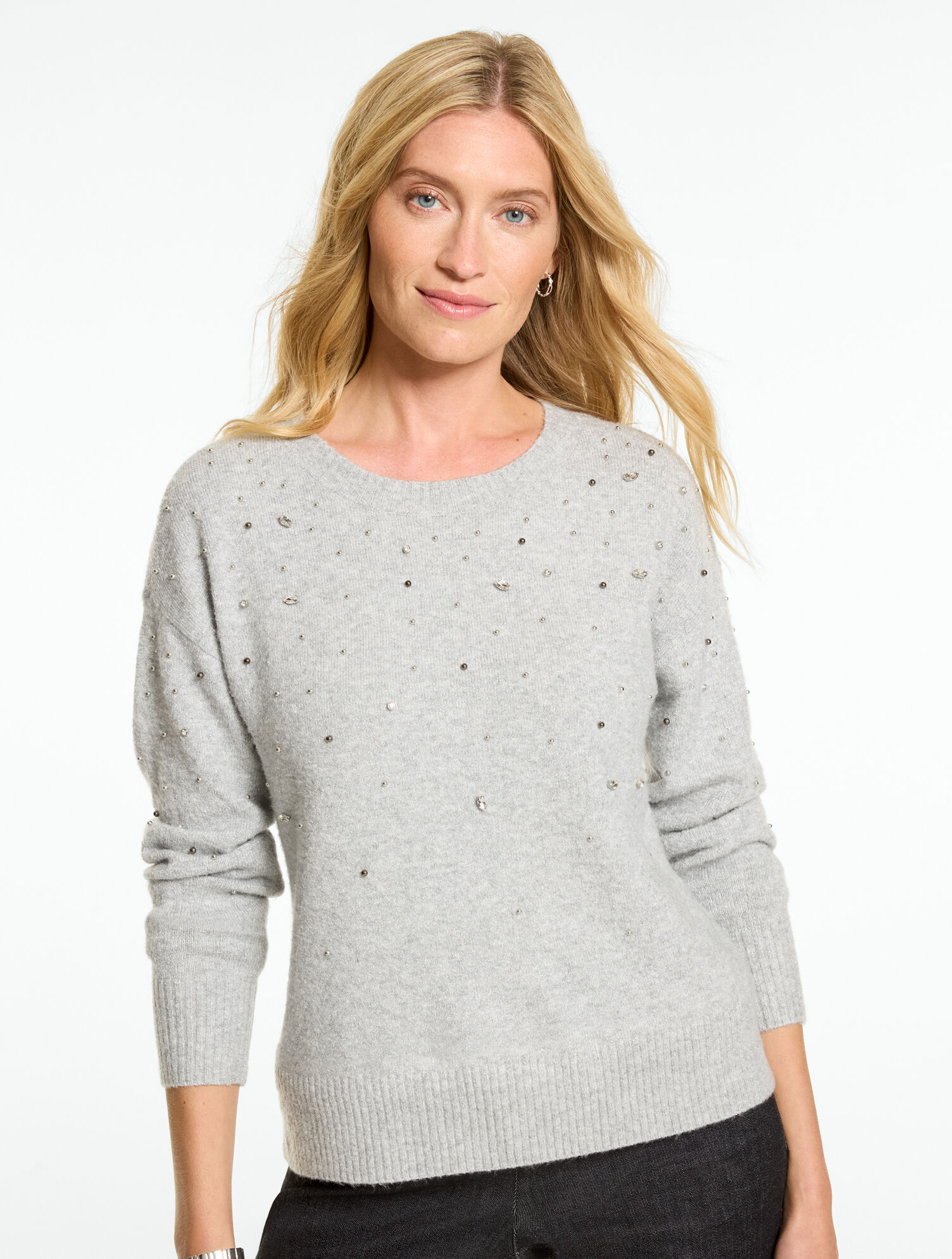 Embellished Crewneck Sweater