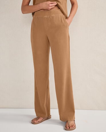 Organic Cotton Interlock Boot Cut Pants