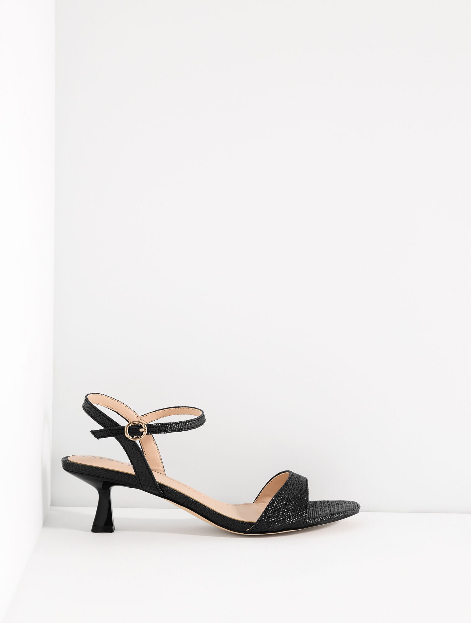 Dottie Shimmer Raffia Kitten Heel Sandals