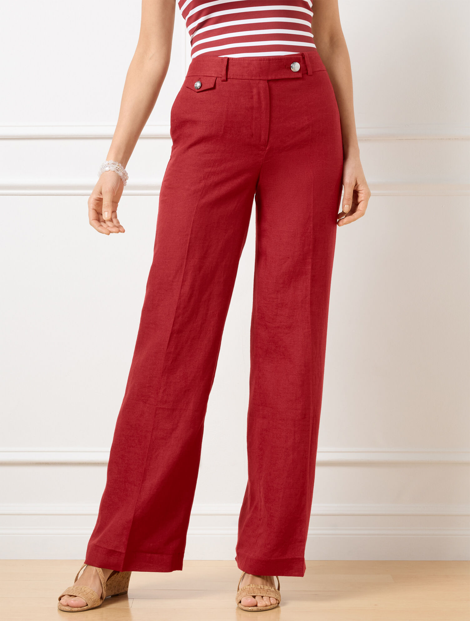 Talbots Greenwich Wide Leg Linen Pants - image 2