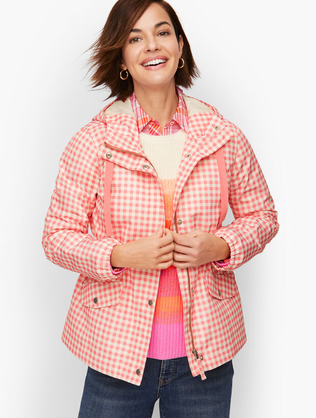Hooded Raincoat - Gingham