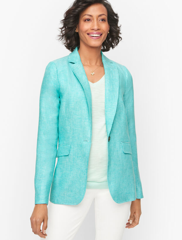 Herringbone Linen Blazer