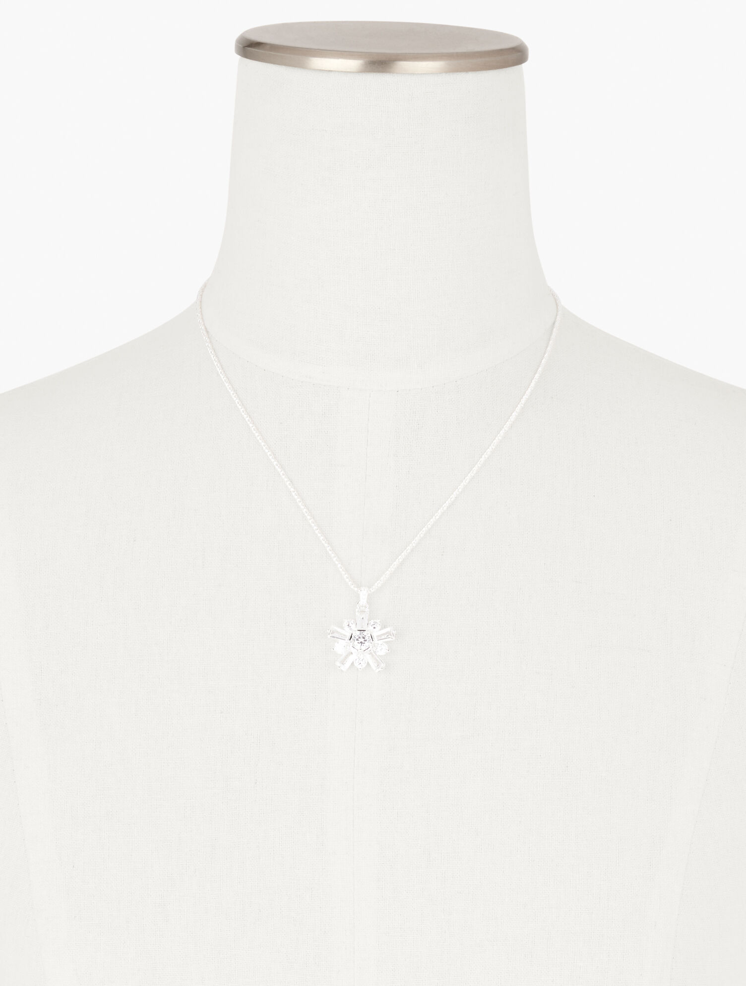 Sterling Silver Snowflake Pendant Necklace