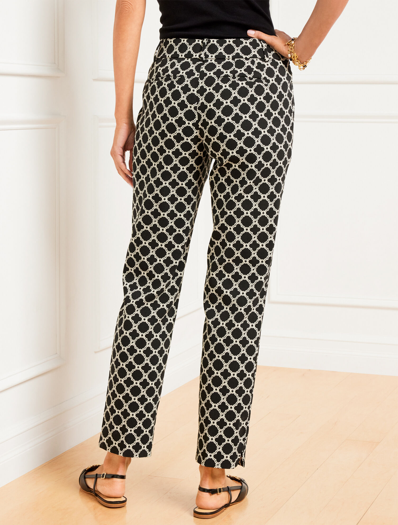 Talbots Hampshire Ankle Pants - Lattice Jacquard