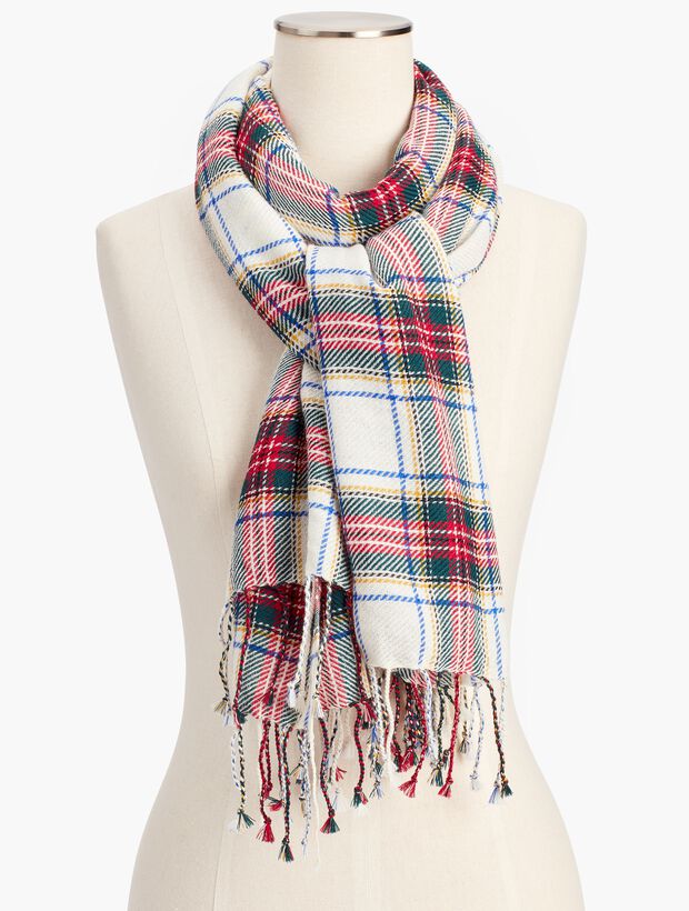 Classic Plaid Wool Scarf