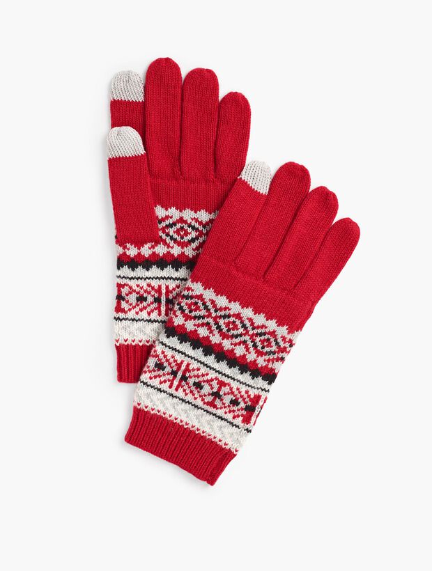 Nordic Fair Isle Touch Gloves | Talbots