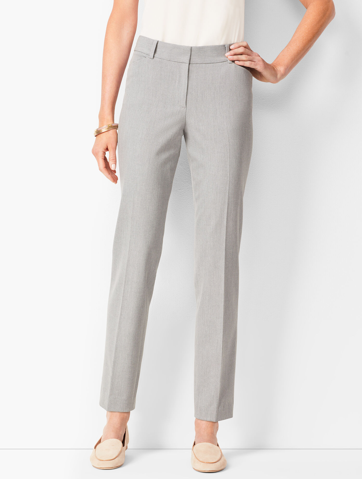 Talbots Hampshire Ankle Pants -  Diamond Grey Chambray