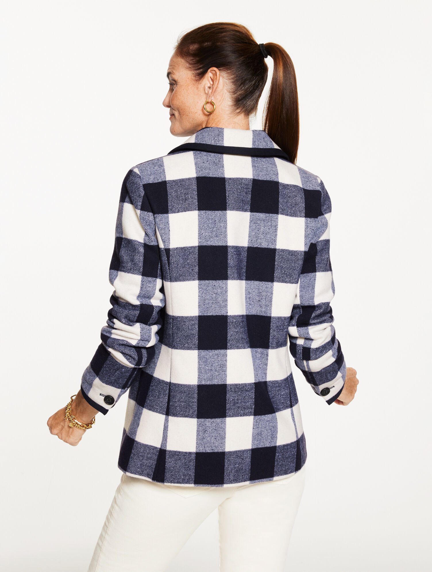 Buffalo Check Tipped Jacket | Talbots