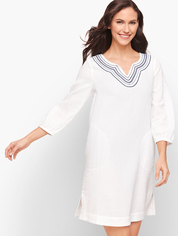 Embroidered Tunic Cover-Up