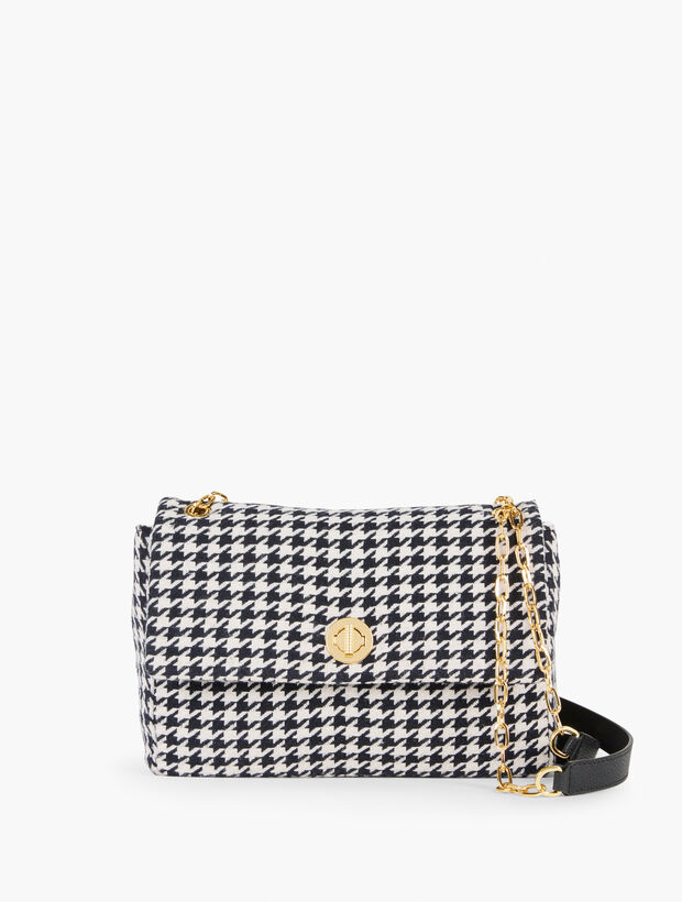 Chain Strap Crossbody Bag Houndstooth Talbots
