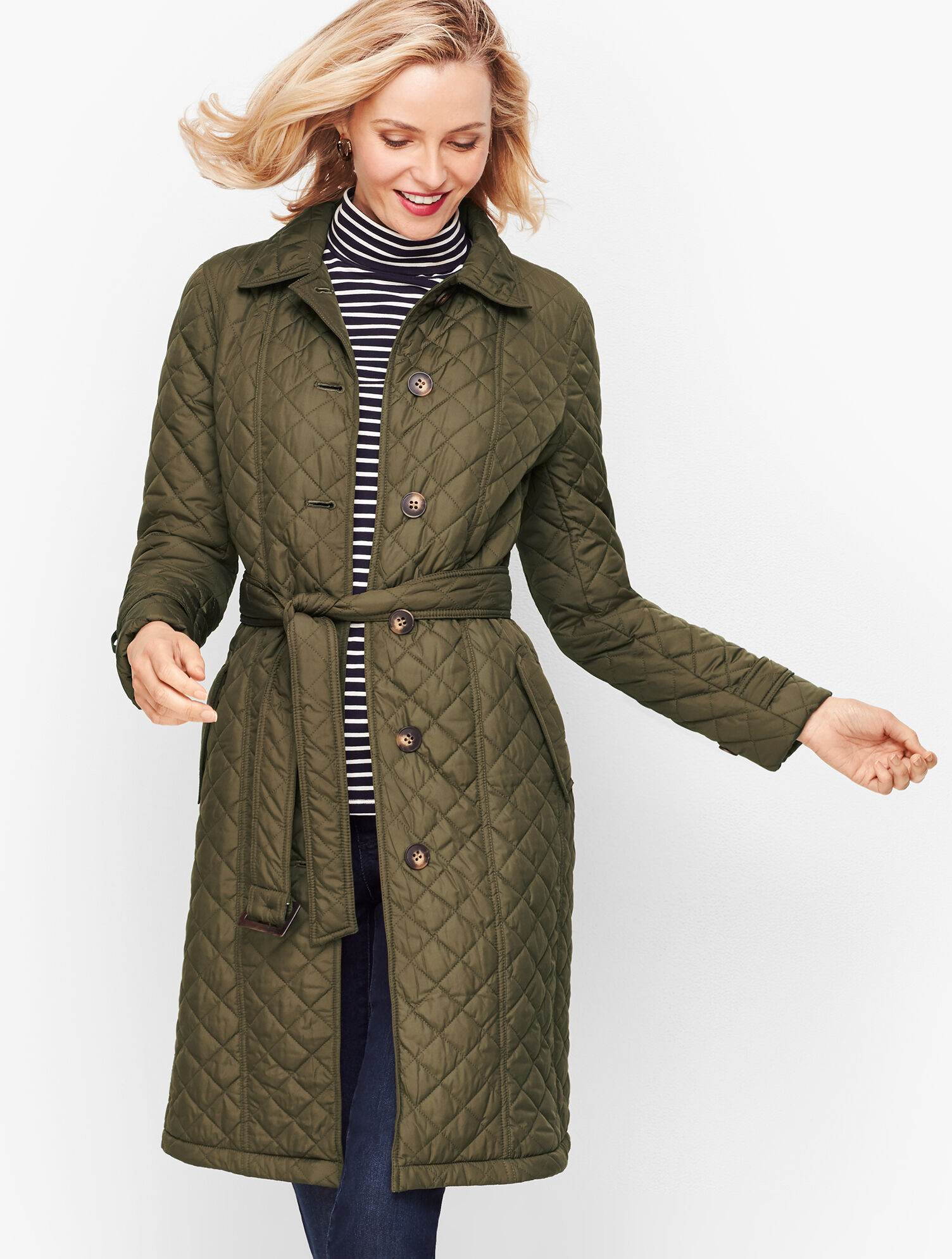 Quilted Belted Coat