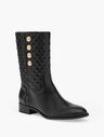 Tish Quilted Mid-Calf Boots - Nappa