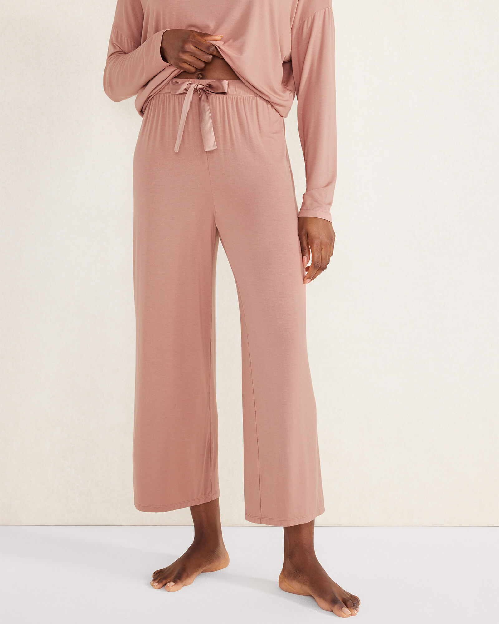 Calm & Cool Cropped Wide Leg Sleep Pants - image 1