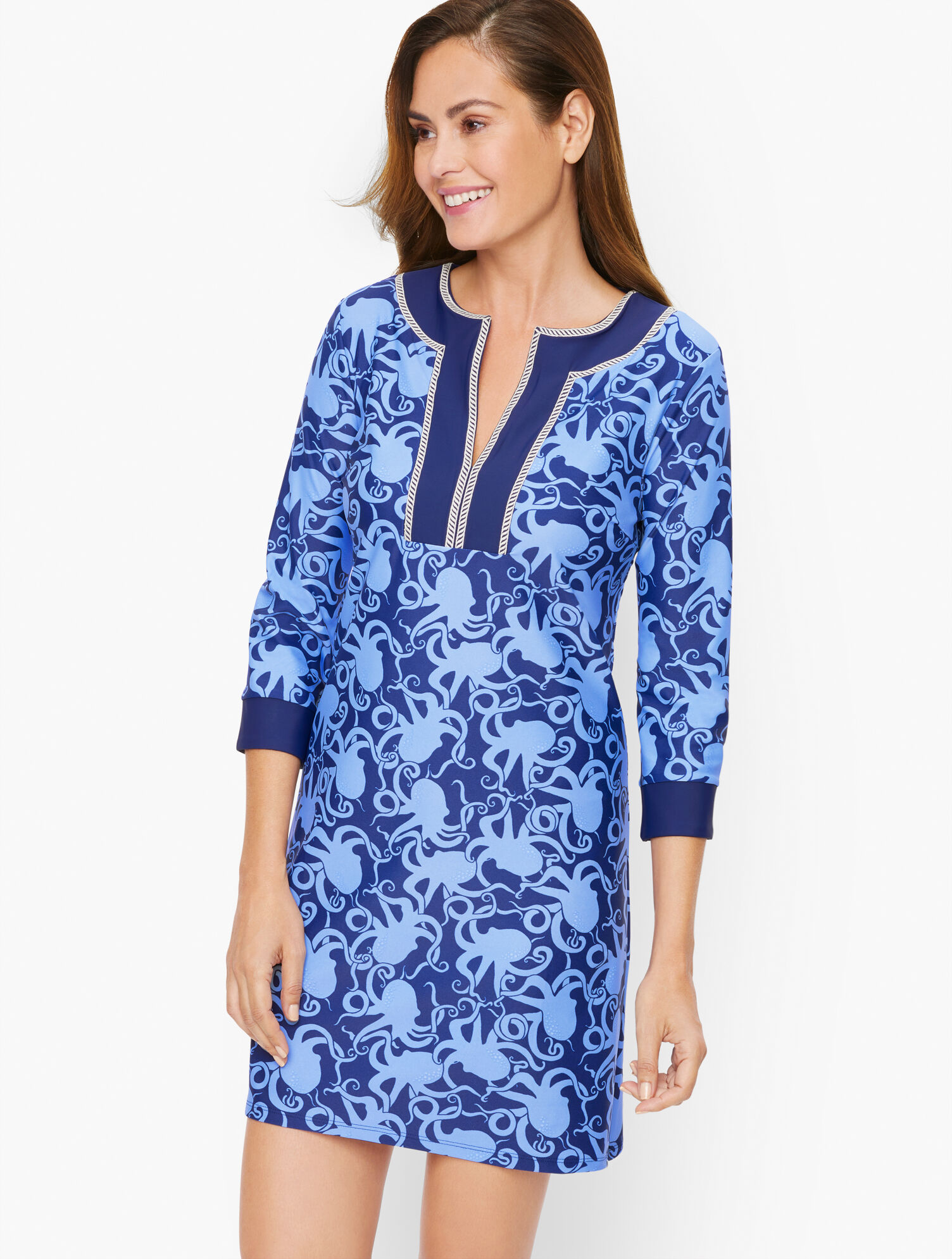 Cabana Life Meribella Embroidered Tunic Dress | Talbots