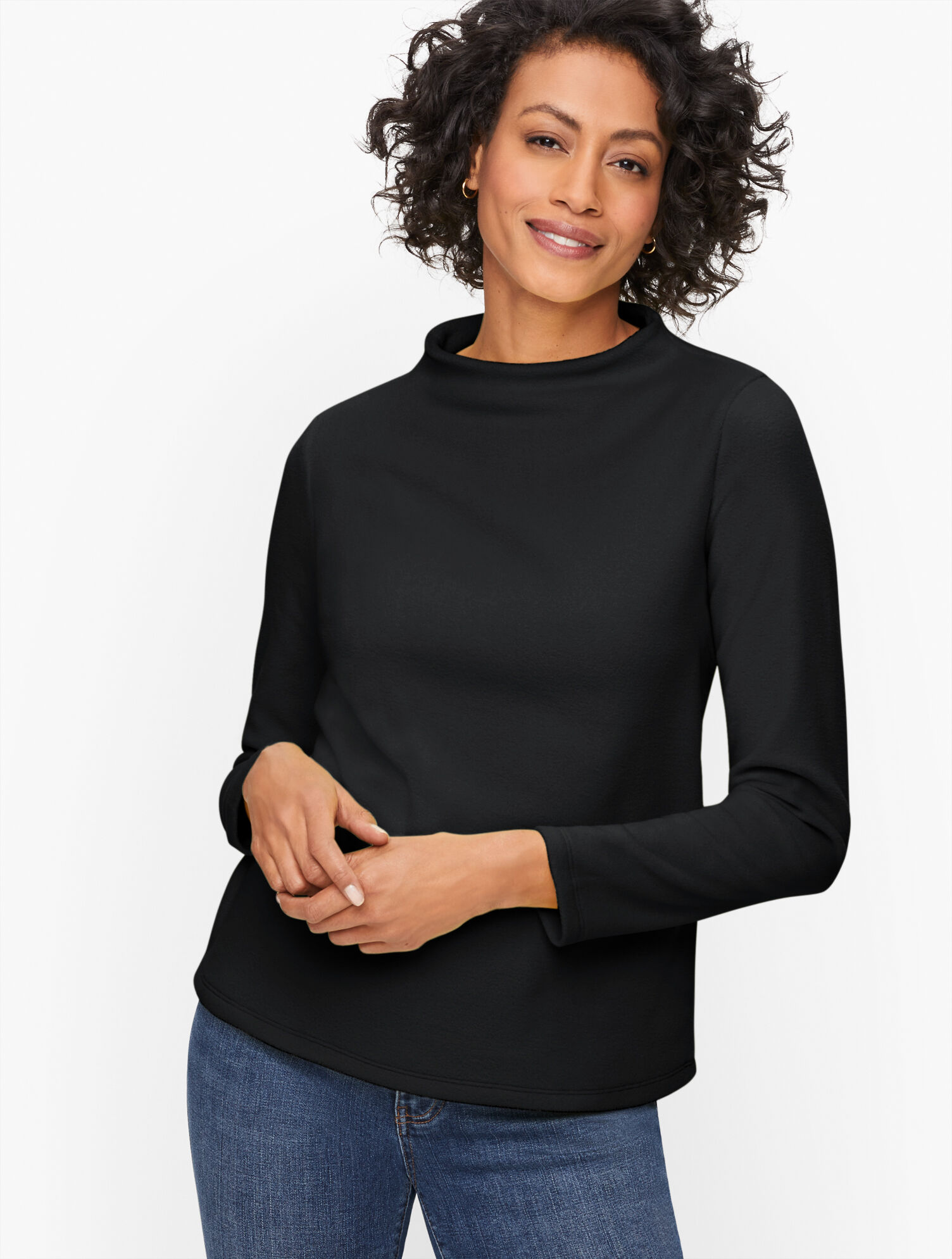 Microfleece Funnel Neck Top