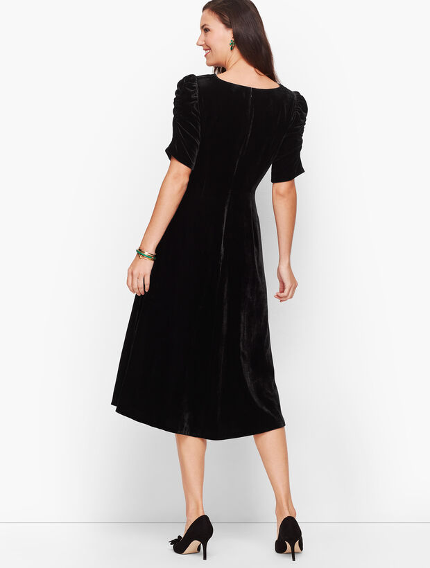 Velvet Fit &amp; Flare Dress