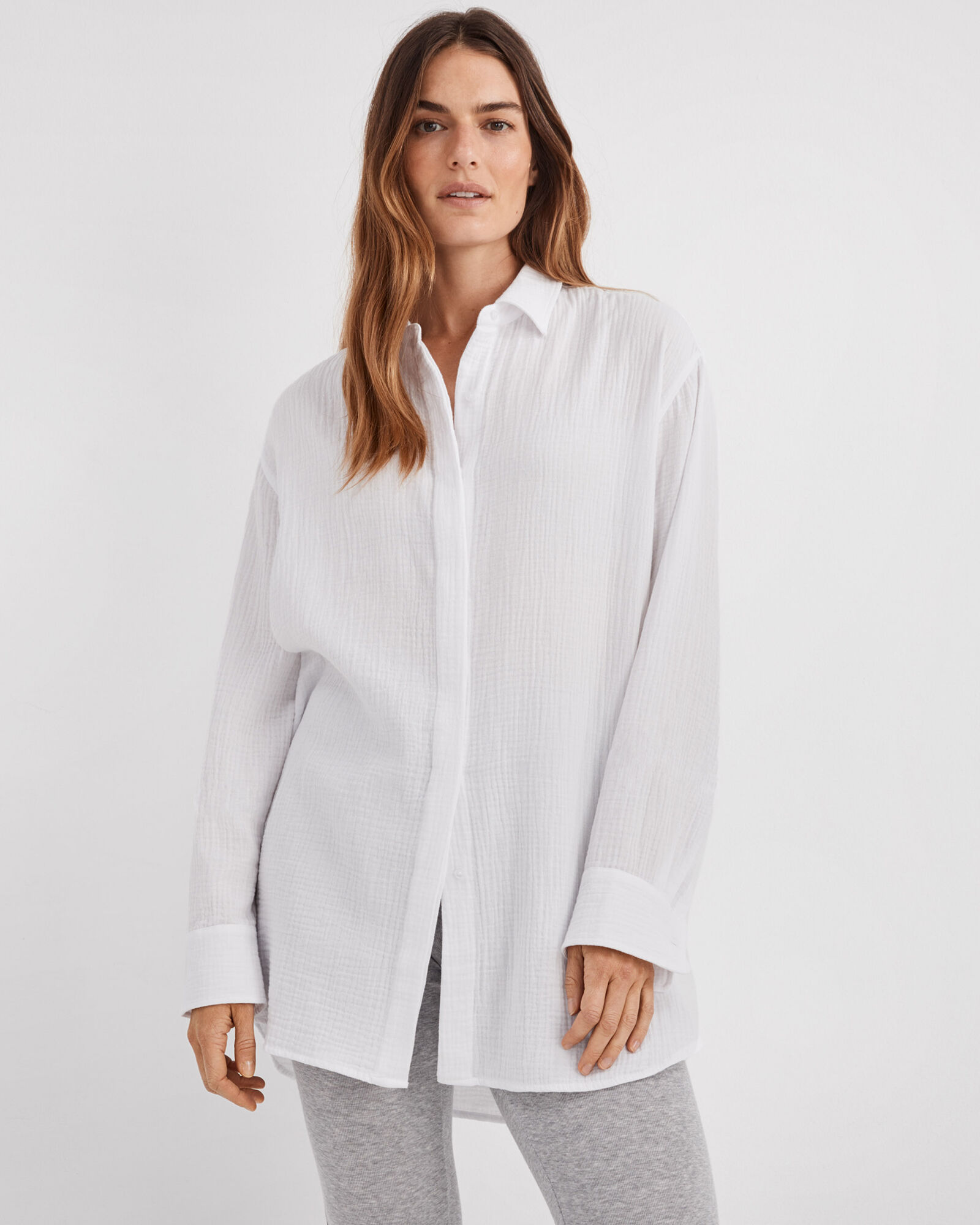 Organic Cotton Gauze Oversized Shirt
