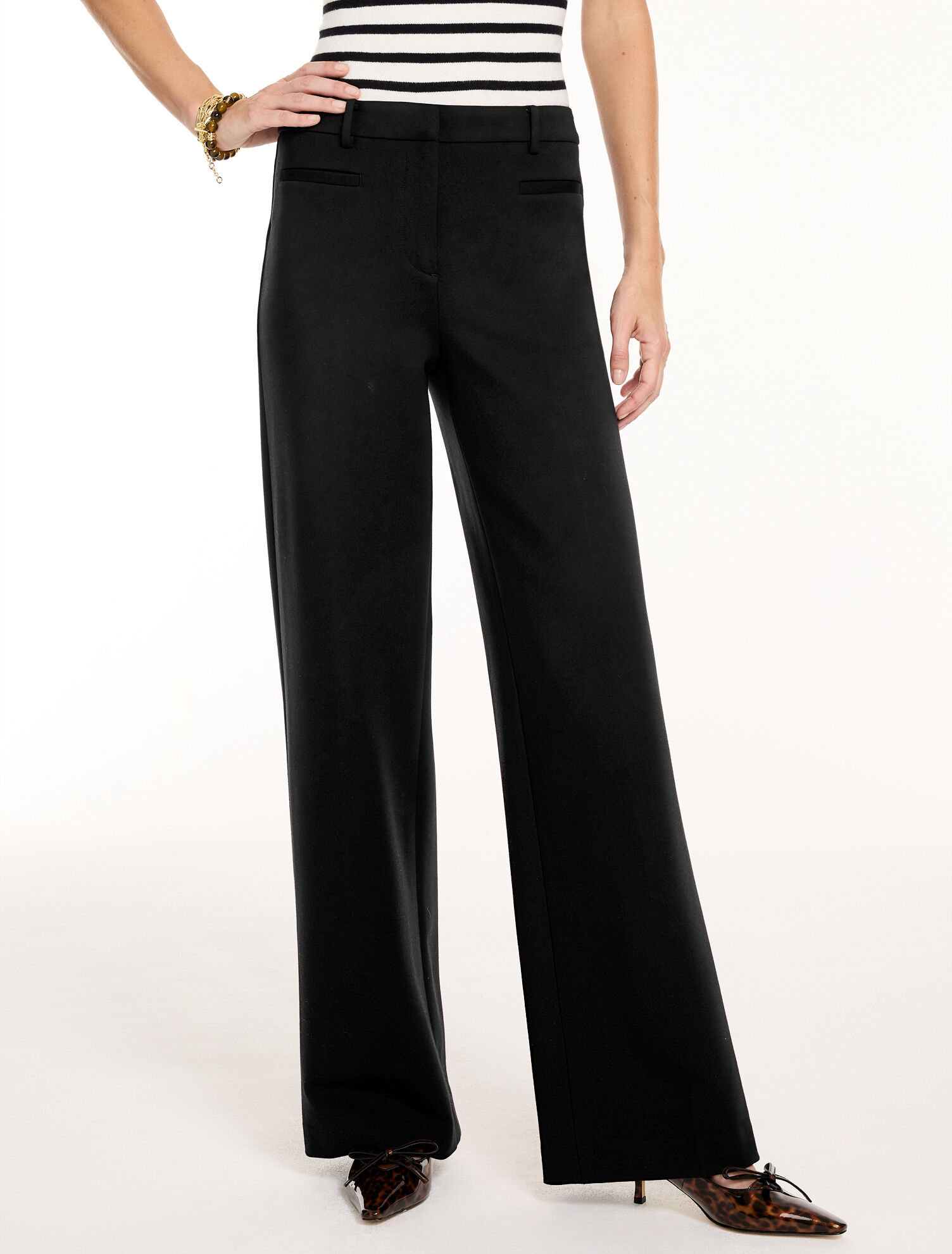 Polished Ponte Wide Leg Pants