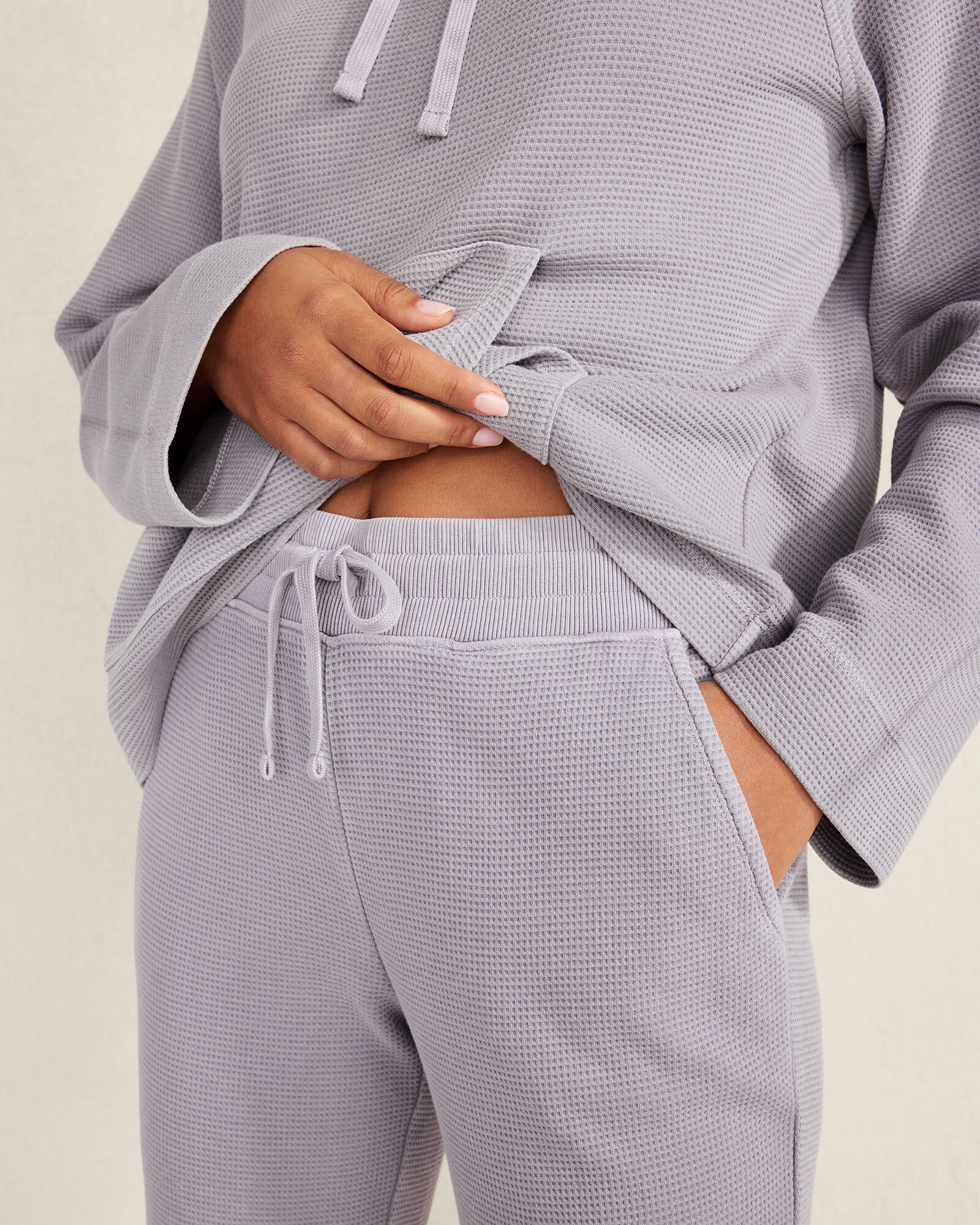 Grey Waffle Joggers main image 1