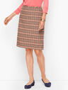 Plaid Wool A-Line Skirt
