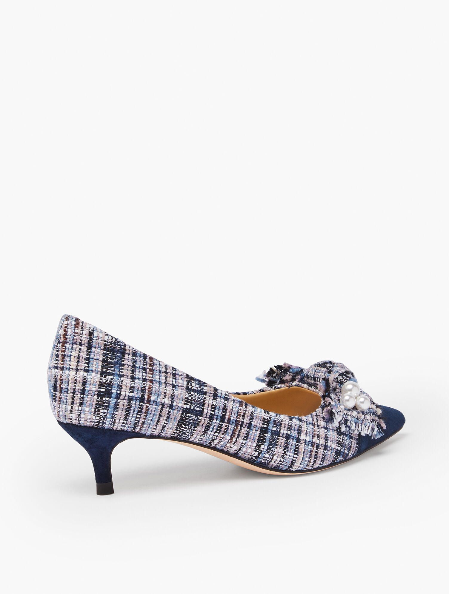 Sylvie Kitten Heel Bow Pumps - Boucl&eacute; Detail