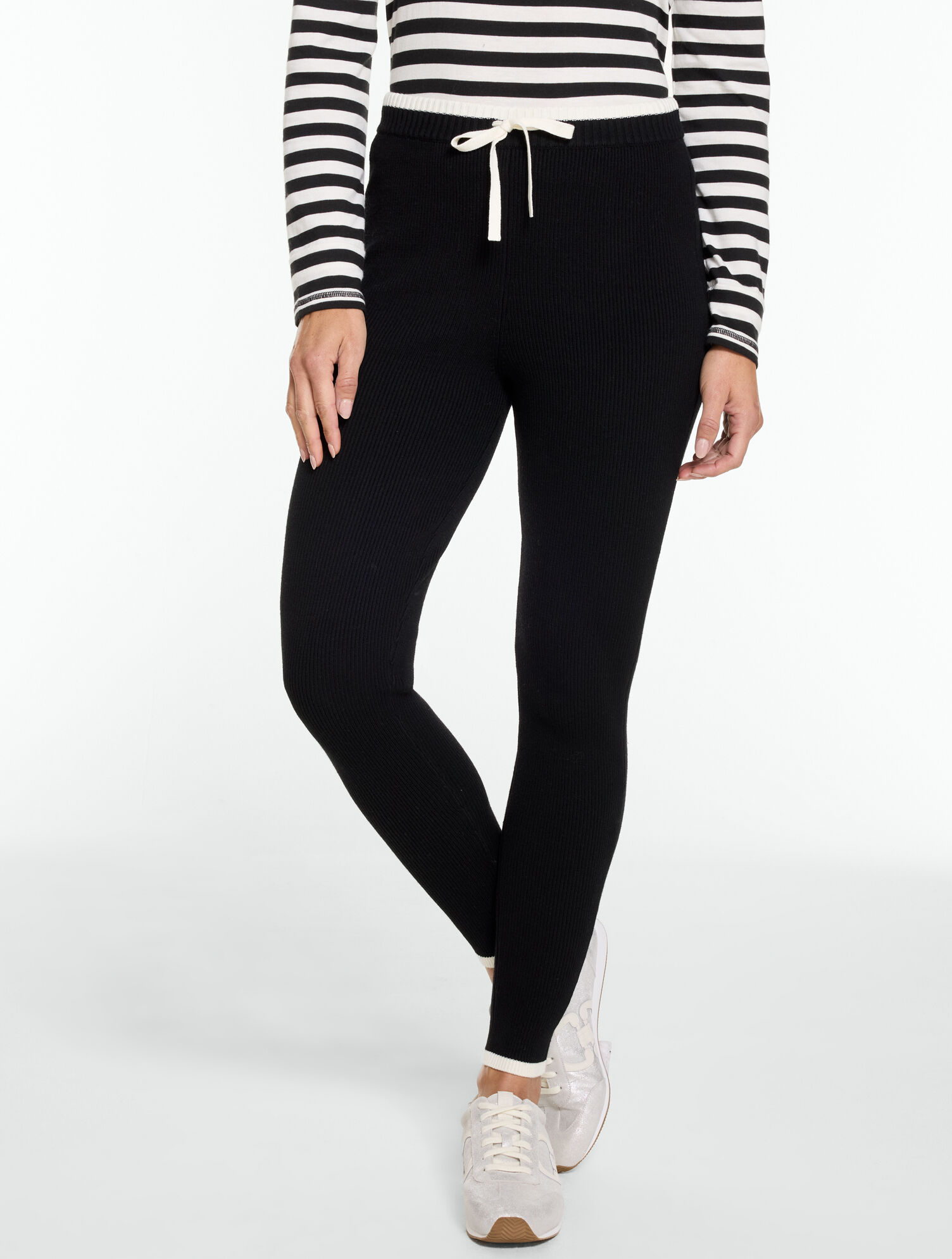 Ribbed Leggings - Tipped