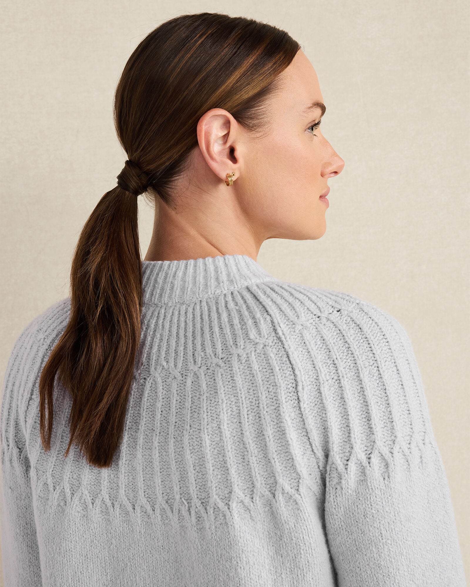 Organic Cotton Blend Fair Isle Stitch Bomber