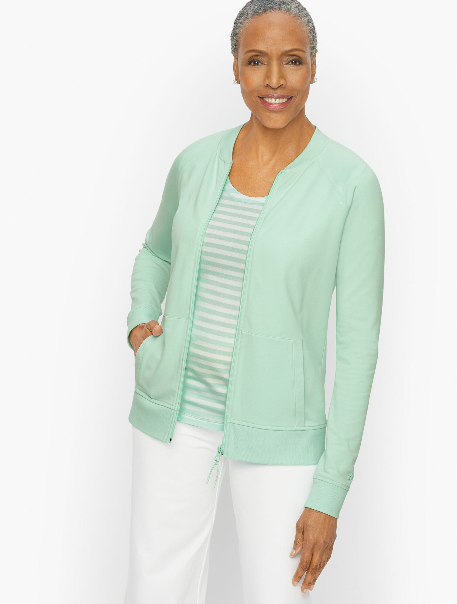 Pima Terry Bomber Jacket