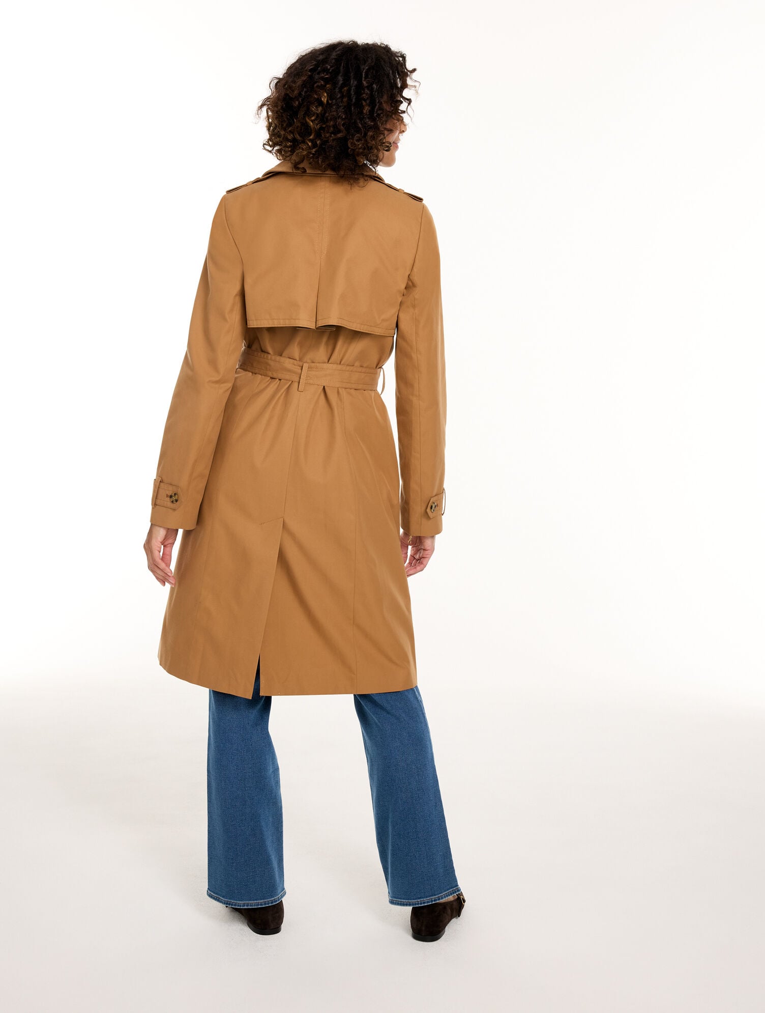 Twill Double Breasted Trench Coat | Talbots