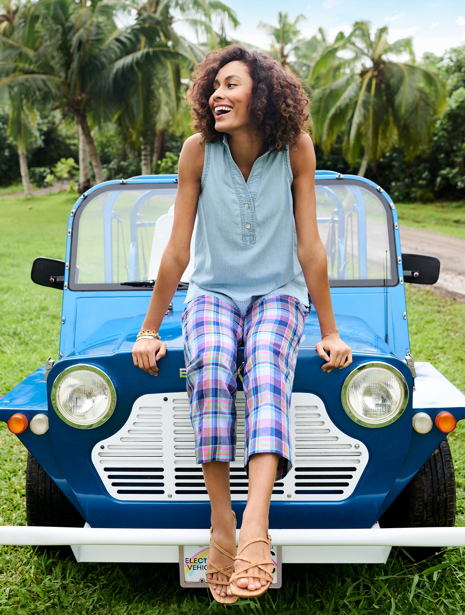 Sleeveless Denim Top - Surf Blue Wash | Talbots