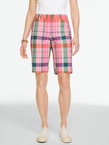 Heritage Twill Perfect Shorts - Modern Madras - 10.5"