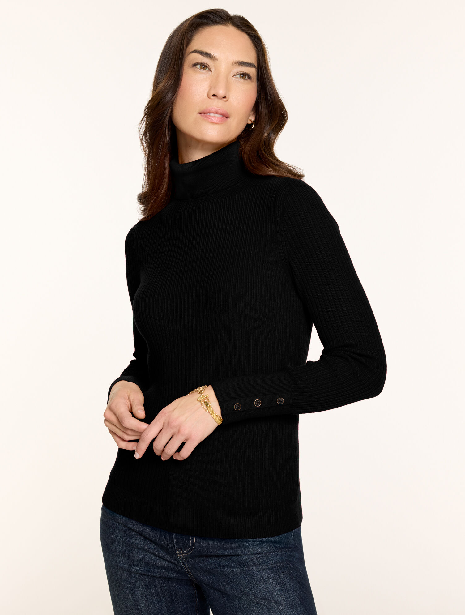 Ribbed Turtleneck Pullover