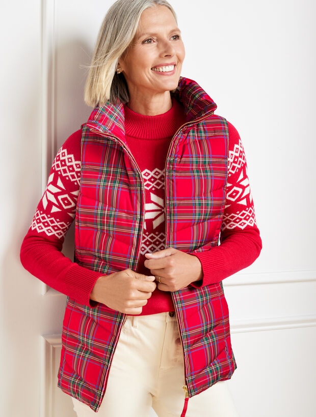 Puffer Vest - Plaid
