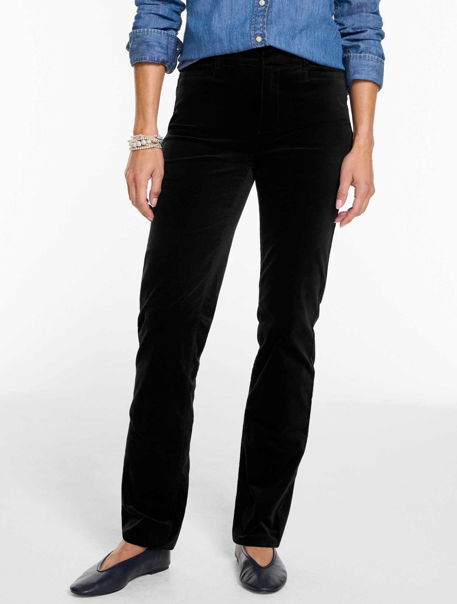 Velveteen Straight Leg Pants
