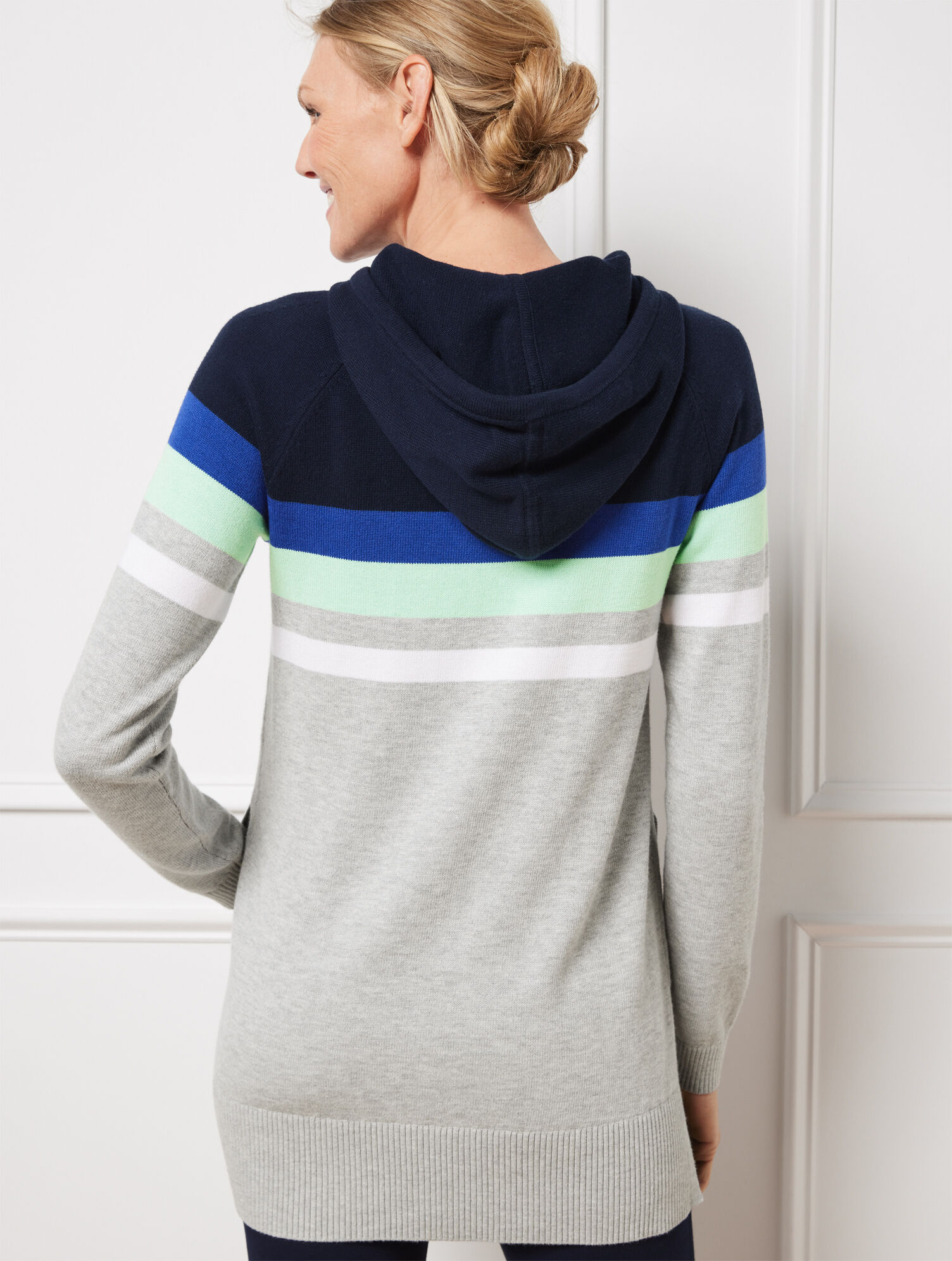 Talbots Colorblock Hooded Sweater - Colorblock Stripe | Talbots