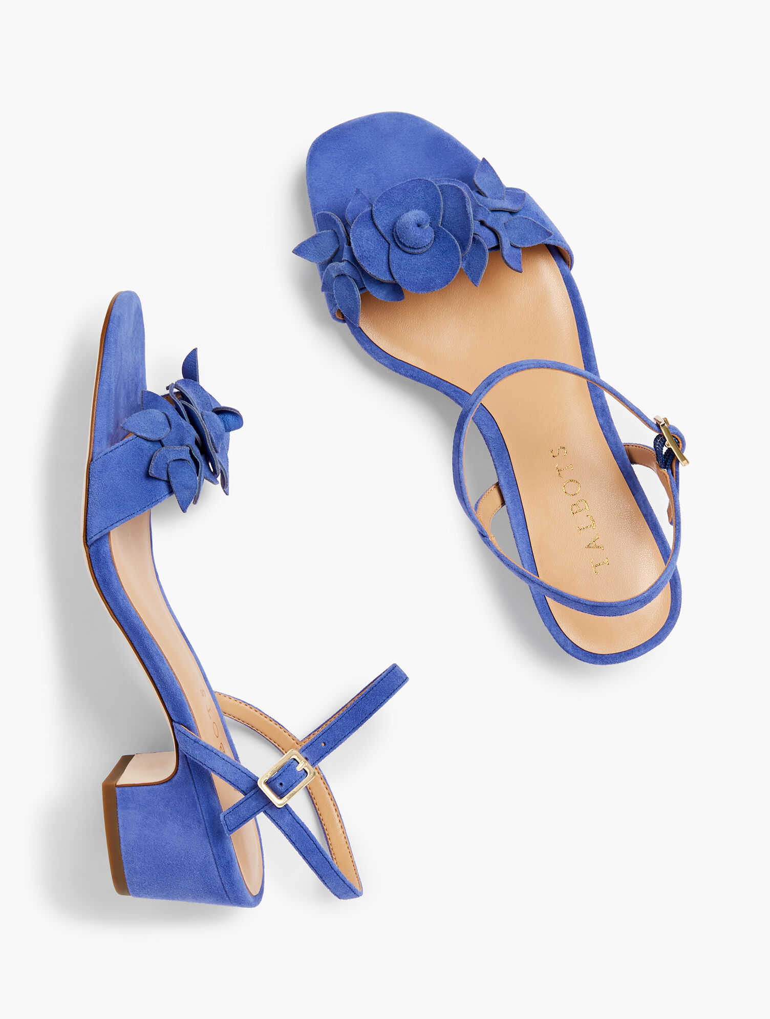 Meghan Flower Sandals - Suede