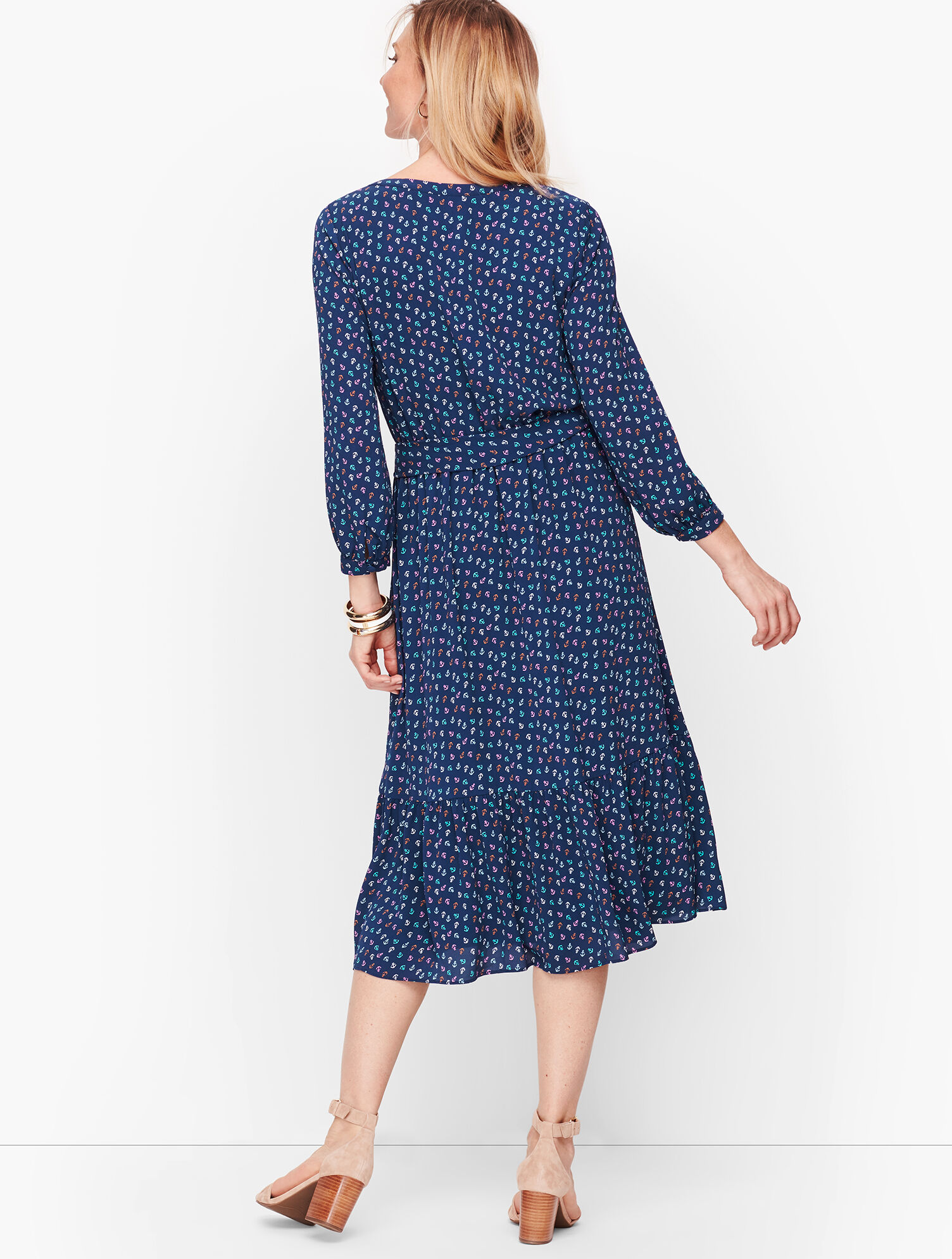 Print Flounce Hem Dress