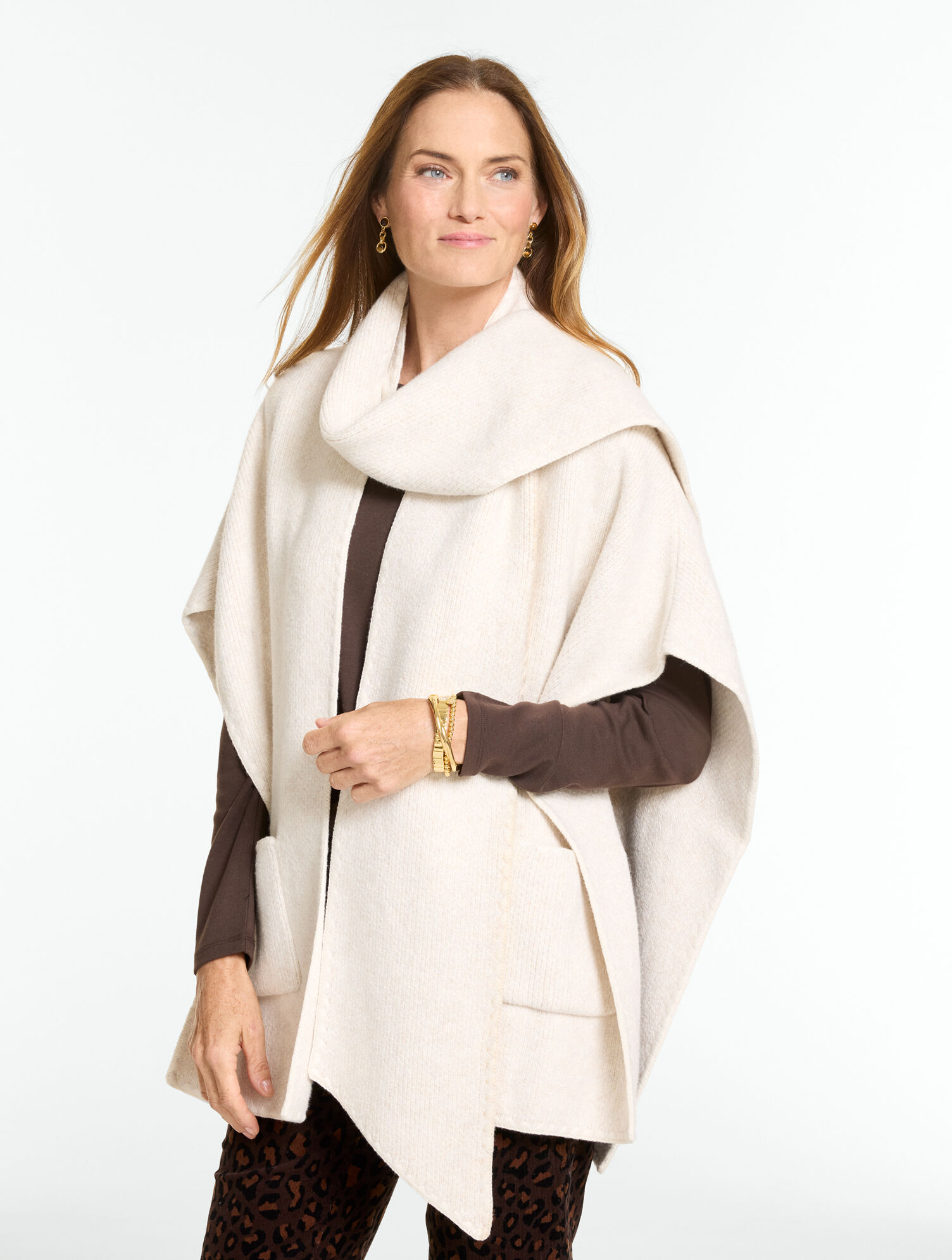 Knit Scarf Ruana