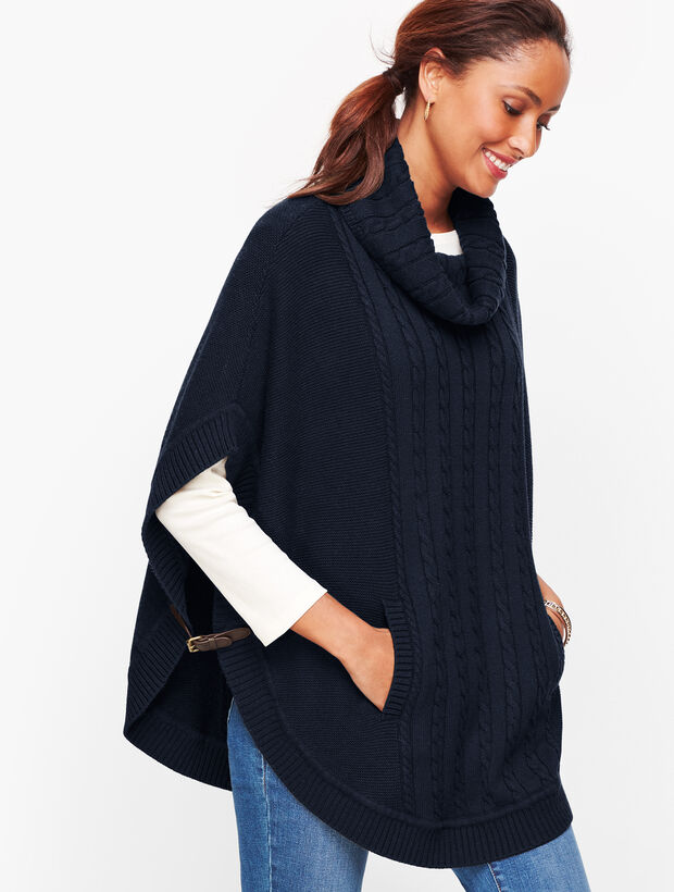 Cable Cowlneck Poncho