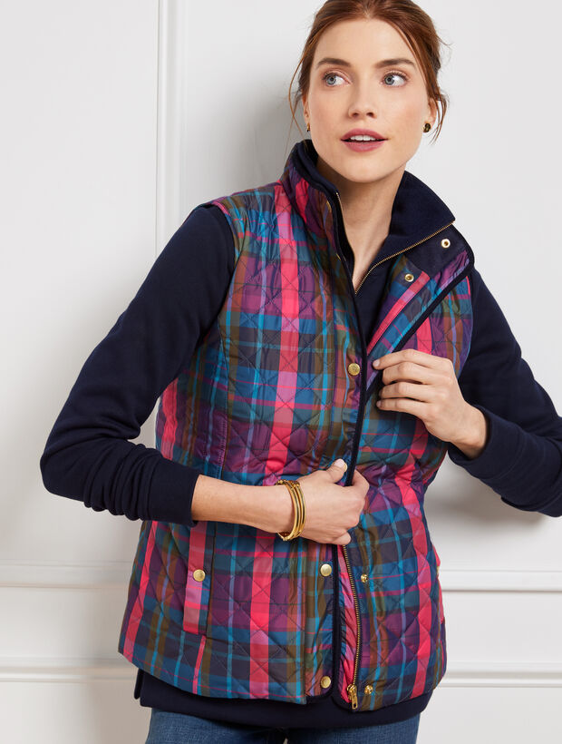 Quilted Vest - Plaid