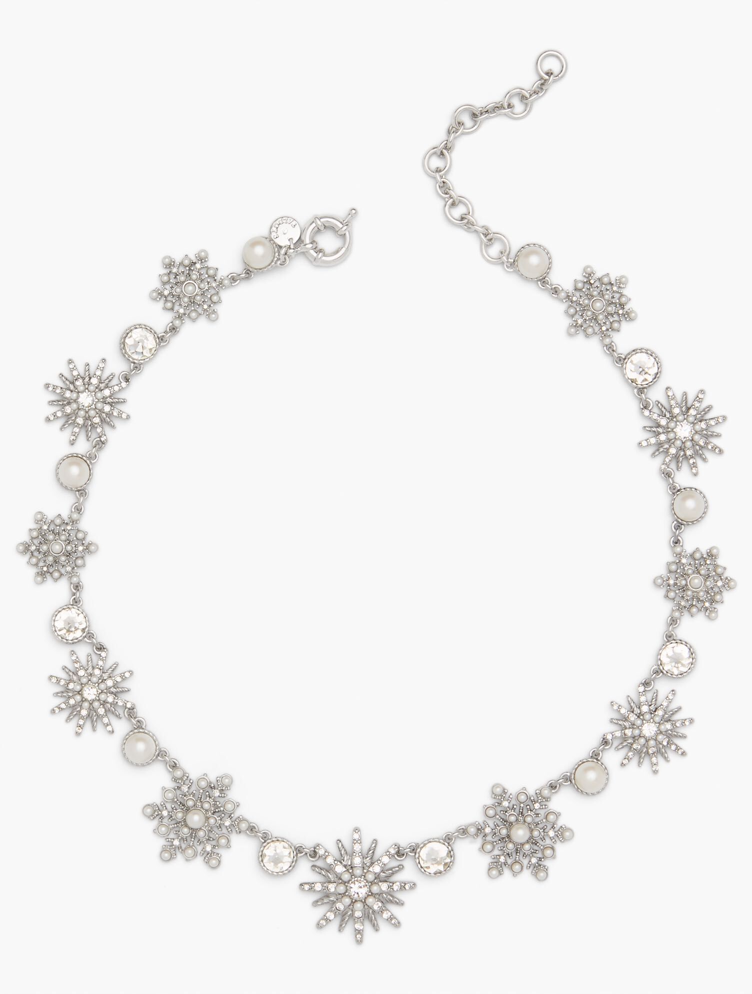 Crystal Snowflake Statement Necklace