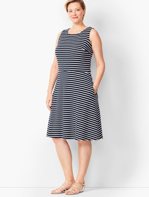 Edie Knit Fit &amp; Flare Dress - Stripe