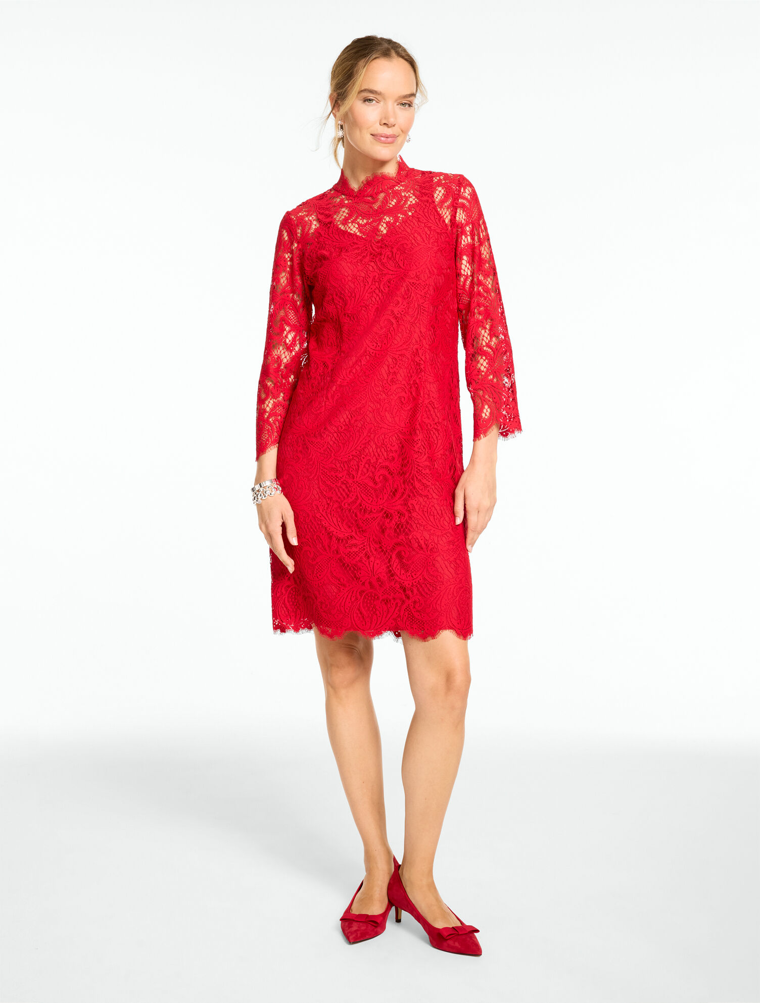 Fern Lace Mockneck Dress