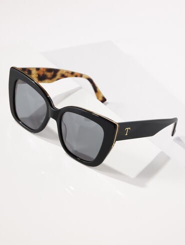 Tanya Colorblock Leopard Sunglasses