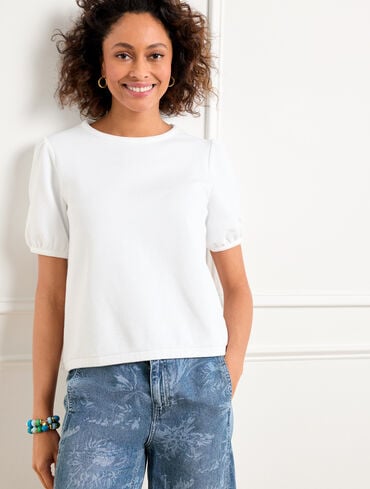 Short Sleeve Terry Sweatshirt