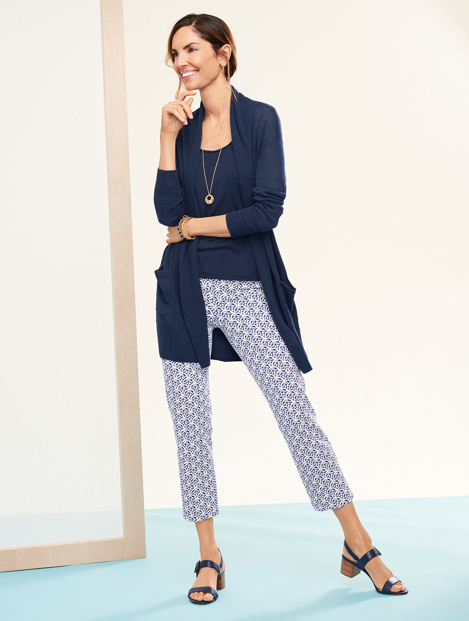 Shawl Collar Open Sweater
